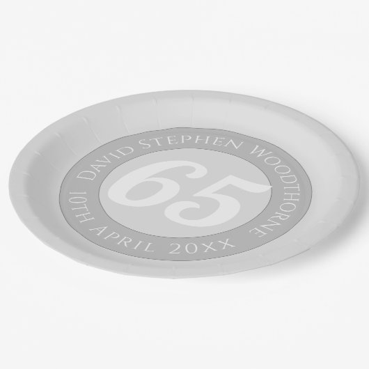 記念誕生祝い パーソナライズされた ペーパープレート (アングル)