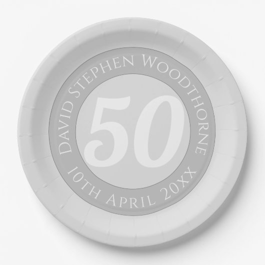 記念誕生祝い パーソナライズされた ペーパープレート (正面)