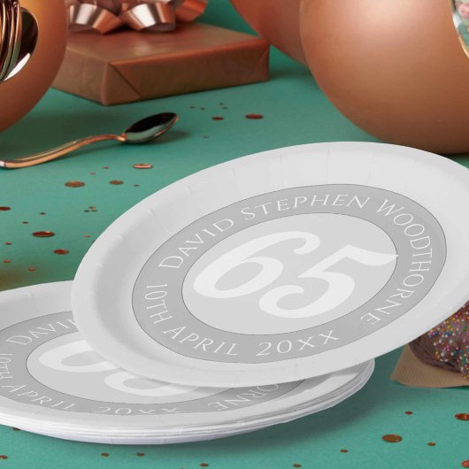 記念誕生祝い パーソナライズされた ペーパープレート