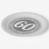 記念誕生祝い パーソナライズされた ペーパープレート (アングル)