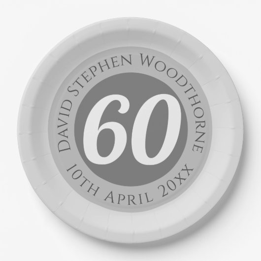 記念誕生祝い パーソナライズされた ペーパープレート (正面)