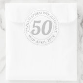 記念誕生祝い パーソナライズされた ラウンドシール (バッグ)