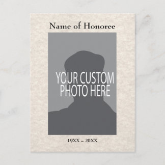 記念追悼式の思い出カードと写真 ポストカード