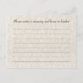 記念追悼式の思い出カードと写真 ポストカード (裏面)