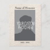 記念追悼式の思い出カードと写真 ポストカード (正面)