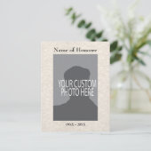 記念追悼式の思い出カードと写真 ポストカード (スタンド正面)