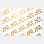 記念金箔包装紙-バラ50th 箔ラッピングペーパーシート (正面)