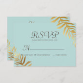 記念金(けモダンん)の葉植物の返事 出欠カード (正面/裏面)