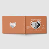 記念銅結婚の写真ハート7年 ゲストブック (全面)