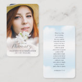 記念院の記憶を愛するモダン写真 名刺 (正面/裏面)