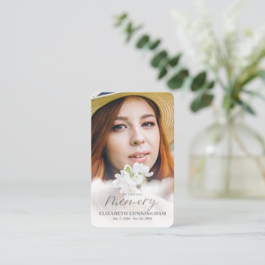 記念院の記憶を愛するモダン写真 名刺 (スタンド正面)