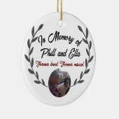 記念陶磁円(写真カスタムと文字) セラミックオーナメント (右)