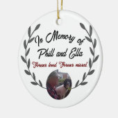 記念陶磁円(写真カスタムと文字) セラミックオーナメント (左)