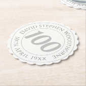 記念100誕生祝い ペーパーコースター (アングル)