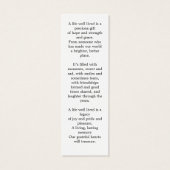 記念3モダン写真葬儀祈りの言葉しおり (裏面)