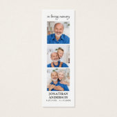 記念3モダン写真葬儀祈りの言葉しおり (正面)