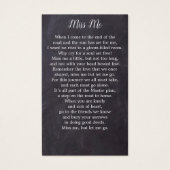 記念4エレガント写真葬儀祈りの言葉カード (裏面)