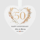 記念50日💞金ゴールド結婚記念日 オーナメント (正面)