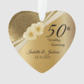 記念50日💞金ゴールド結婚記念日 オーナメント (裏面)