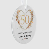 記念50日💞金ゴールド結婚記念日 オーナメント (正面)