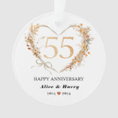 記念55日💞金ゴールド結婚記念日 オーナメント (正面)