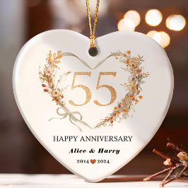 記念55日💞金ゴールド結婚記念日 オーナメント