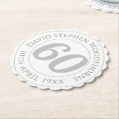 記念60誕生祝い ペーパーコースター (アングル)