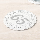 記念65誕生祝い ペーパーコースター (アングル)