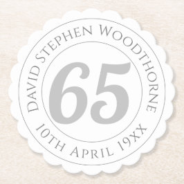 記念65誕生祝い ペーパーコースター