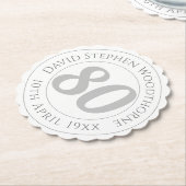 記念80誕生祝い ペーパーコースター (アングル)