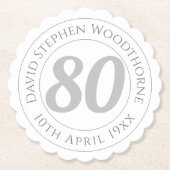記念80誕生祝い ペーパーコースター (正面)