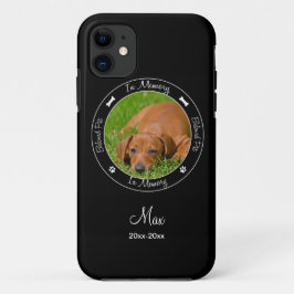 記念-犬の死亡-カスタム写真/名前 iPhone 11 ケース