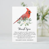 記念（鳥）ショウジョウコウカンチョウカスタム写真葬儀悔やみや弔慰 サンキューカード (スタンド正面)