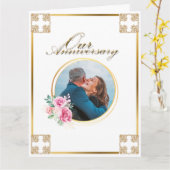 記念DIYフォト金ゴールドクロスバラフラワー カード (黄色い花)