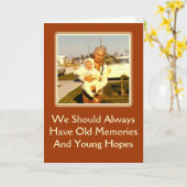 記憶および希望の誕生日の挨拶 カード (黄色い花)