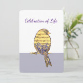 記憶お祝いライフミュージックバードミュージシャン 招待状 (スタンド正面)