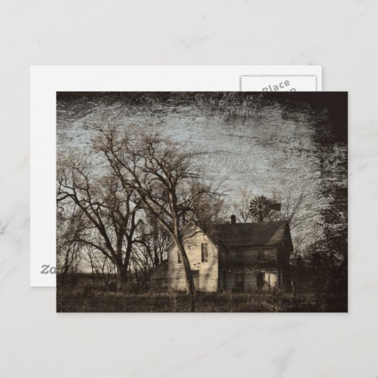 記憶だけが残る、廃棄された農家 ポストカード (正面/裏面)