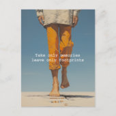 記憶だけを持っていき、足跡だけを残していこう ポストカード (正面)