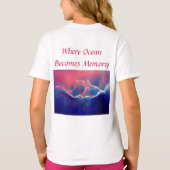 「記憶に変わる海」- ブルーグリーン Tシャツ (裏面)