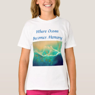 「記憶に変わる海」- ブルーグリーン Tシャツ