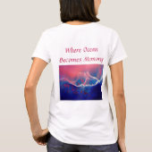 「記憶に変わる海」- ブルーグリーン Tシャツ (裏面)