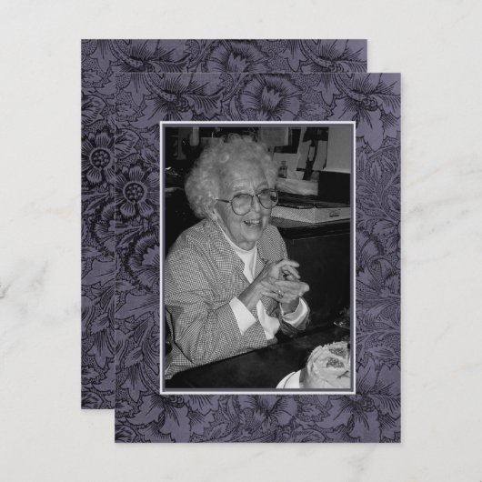 記憶に残る死亡届け写真 案内状 (正面/裏面)