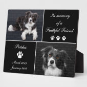 記憶に残る犬の献上品ペットの写真記念碑 フォトプラーク (側面)