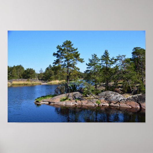 記憶に残る瞬間スウェーデンのスカンジナビア・フィヨルド ポスター (正面)
