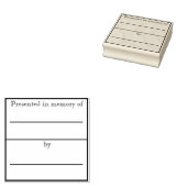 記憶に表される蔵書票 ラバースタンプ (押印)