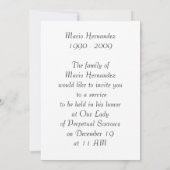 記憶に 招待状 (裏面)