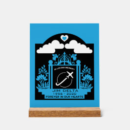 記憶の中でパイロットの葬儀ギフト アクリルサイン