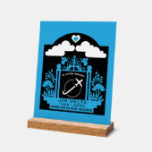 記憶の中でパイロットの葬儀ギフト アクリルサイン (傾斜)