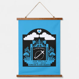 記憶の中でパイロットの葬儀ギフト 吊り下げ型タペストリー