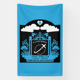 記憶の中でパイロットの葬儀ギフト 横断幕